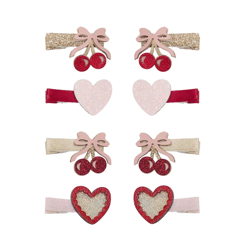 Mimi & Lula AW26甜蜜茶會/ 櫻桃甜心迷你髮夾/ 8入