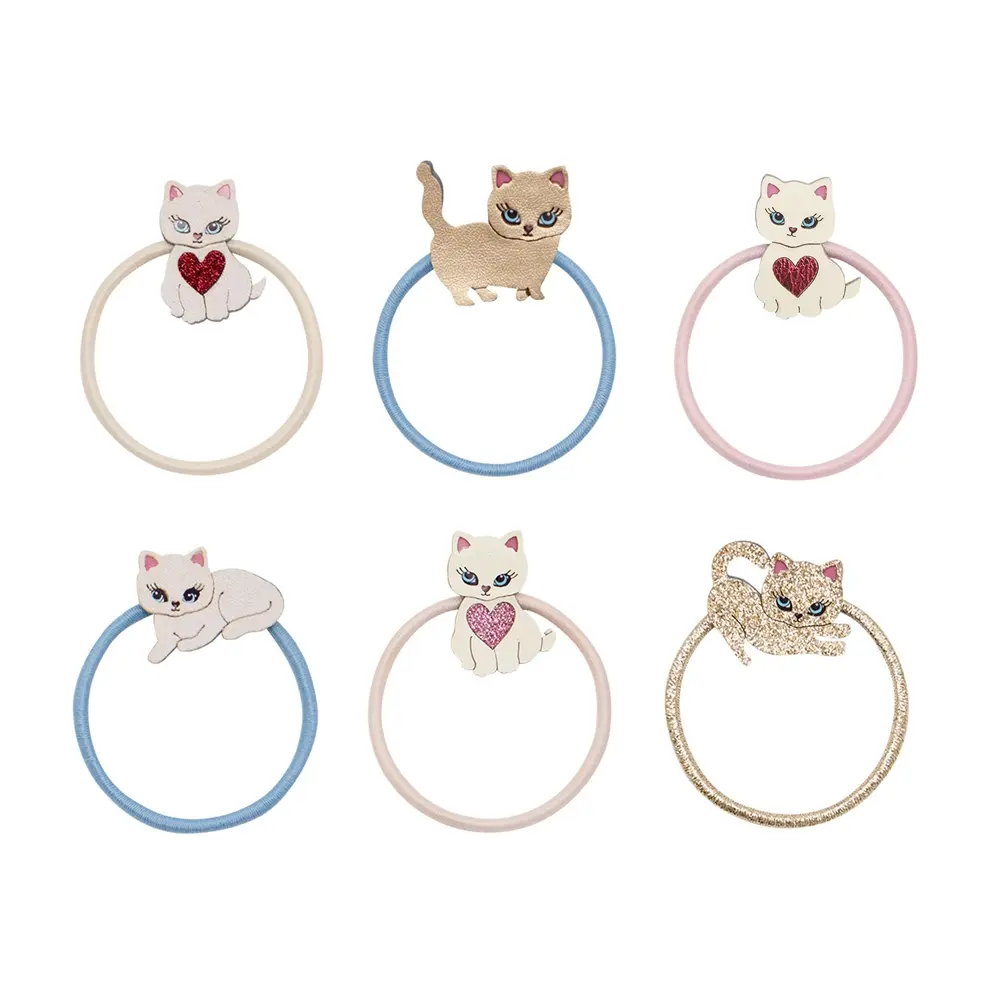Mimi & Lula AW26甜蜜茶會/ 可愛小貓髮束/ 6入