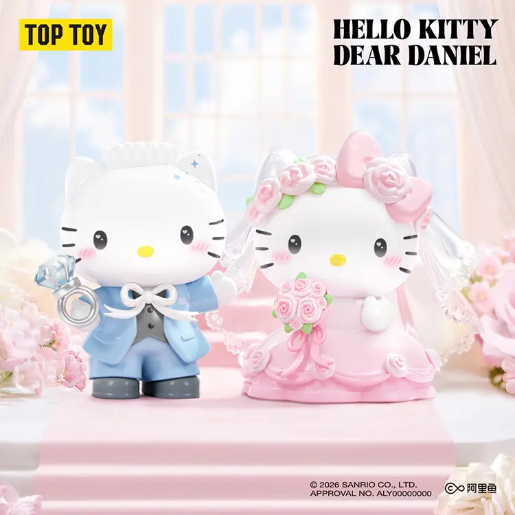 TOPTOY三麗鷗Hello Kitty&Dear Daniel世紀婚禮系列公仔盲盒/ 單入隨機款