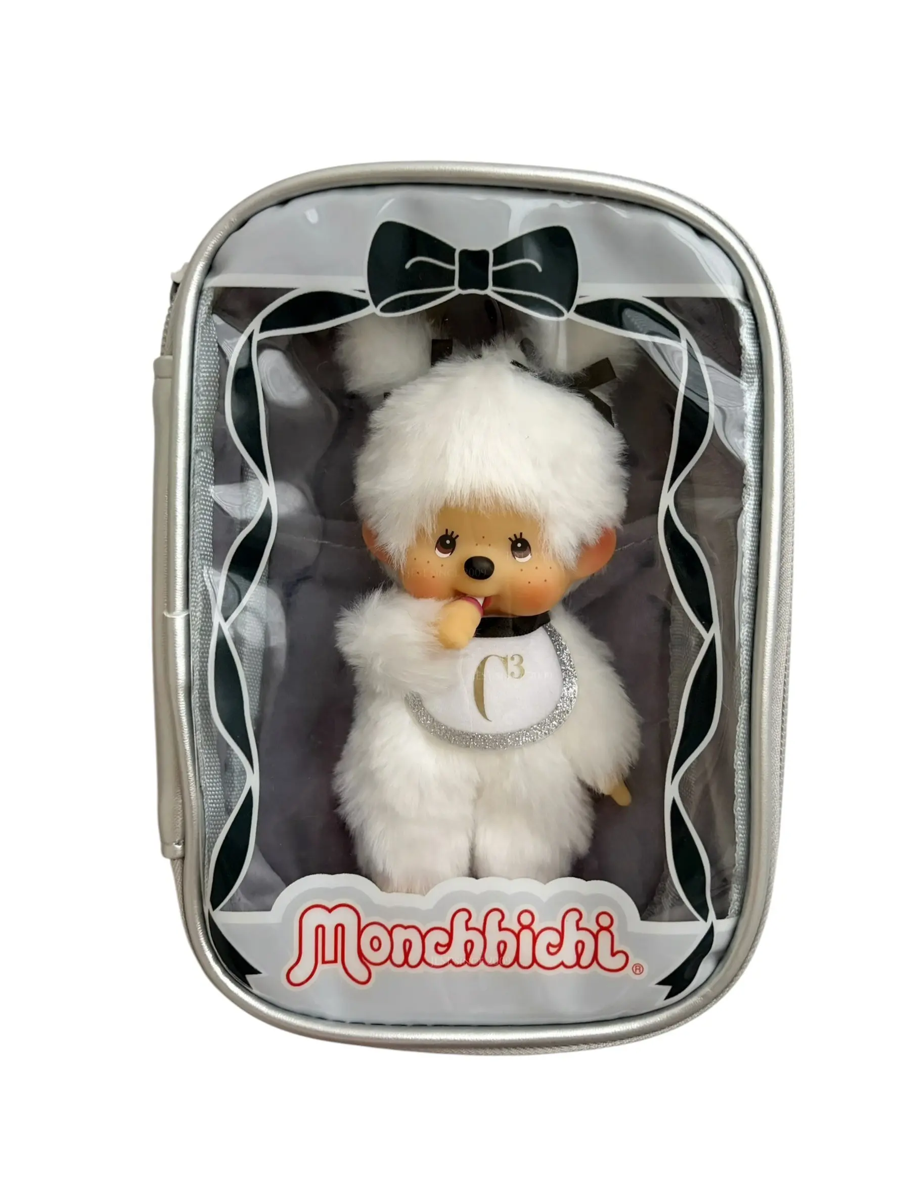 【現貨】日本Monchhichi x C3 人氣娃娃&娃包吊飾組(792252/白/雙馬尾/蒙奇奇/女孩/聯名款/平行輸入)