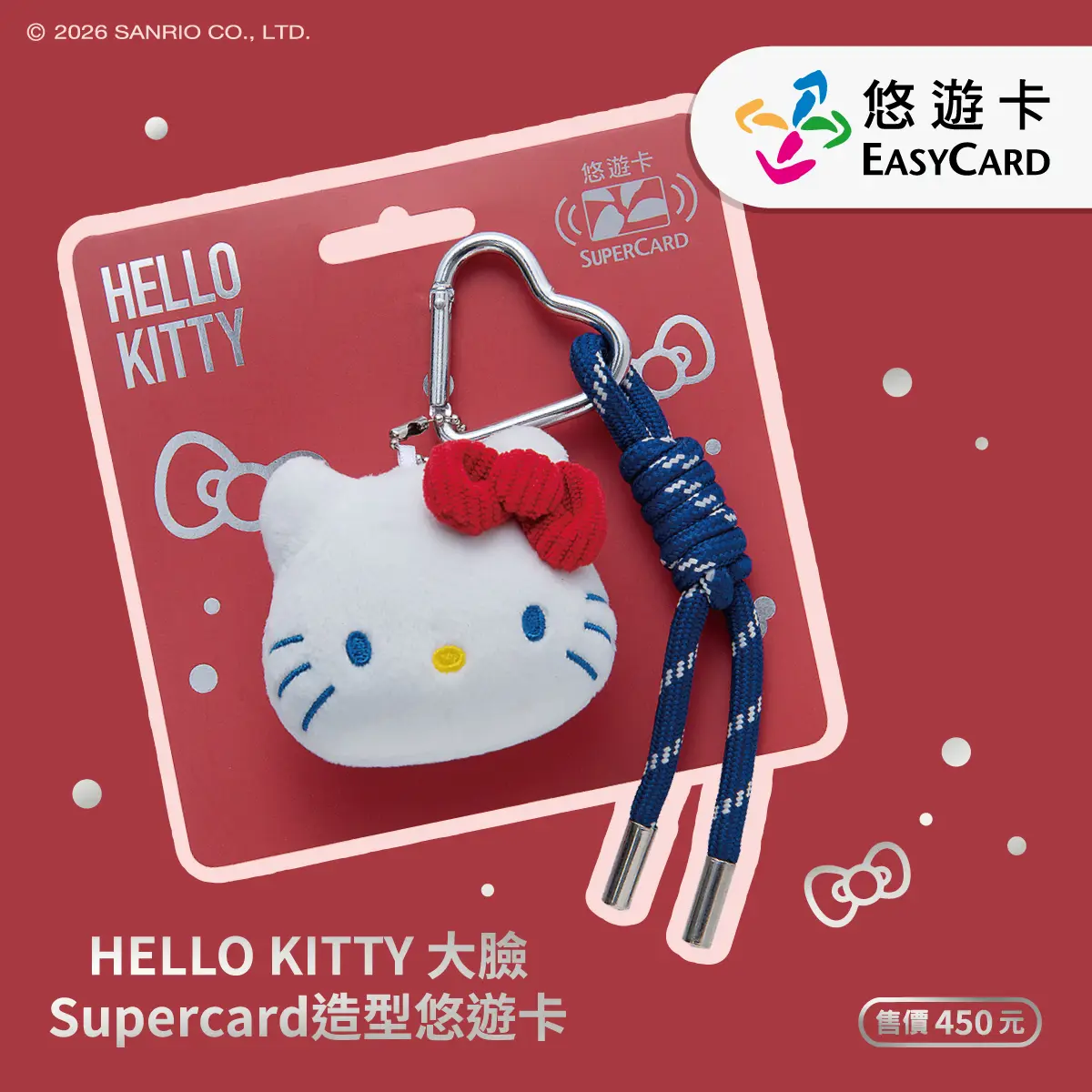 HELLO KITTY大臉SuperCard造型悠遊卡【委託代銷】