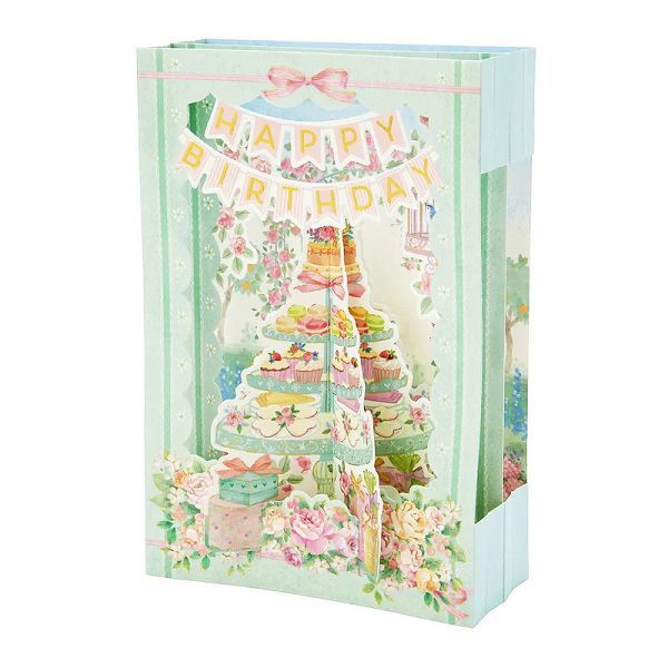 Sanrio生日卡片/ 195-3/ 藍箱型裡的派對