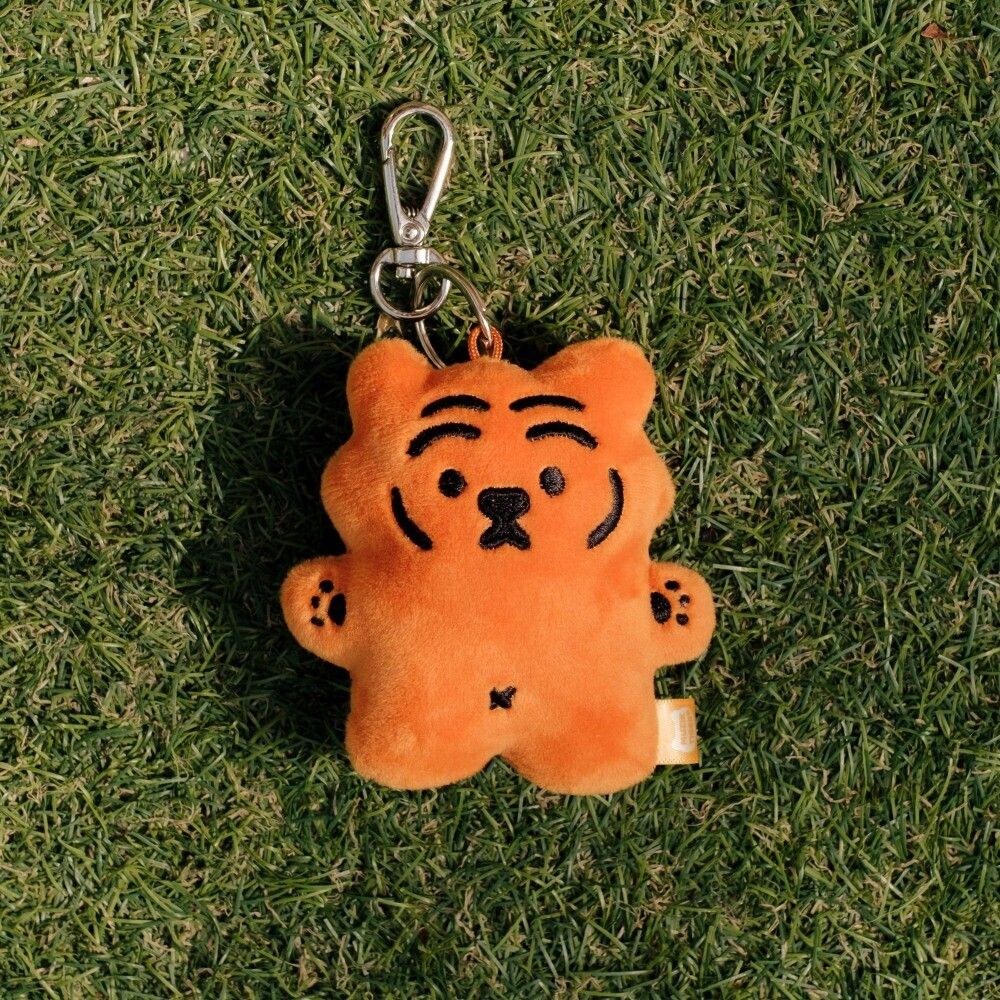 韓國 MUZIK TIGER 絨毛玩偶鑰匙圈/ Red