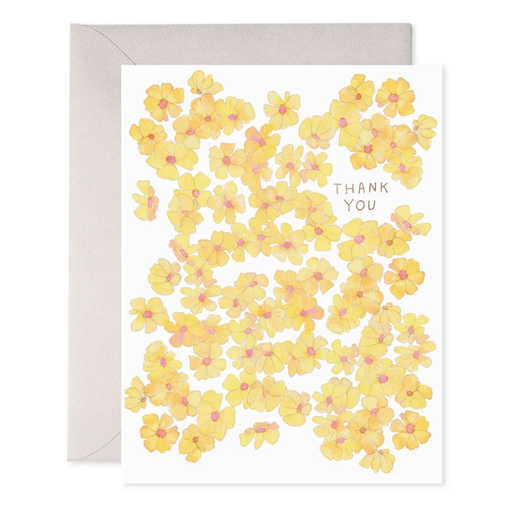 E. FRANCES感謝卡/ Yellow Flowers Thank You/ 黃色小花