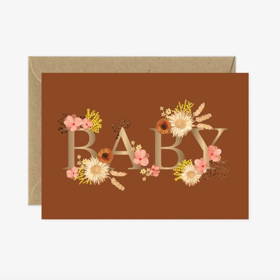 ALL THE WAYS TO SAY萬用卡/ Baby Bouquet/ 金色字型寶貝卡