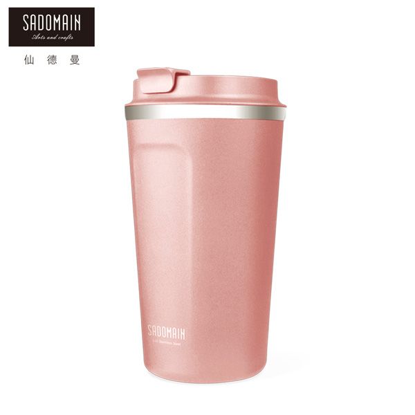 【SADOMAIN 仙德曼】316咖啡直飲保溫杯-馬卡龍粉480cc