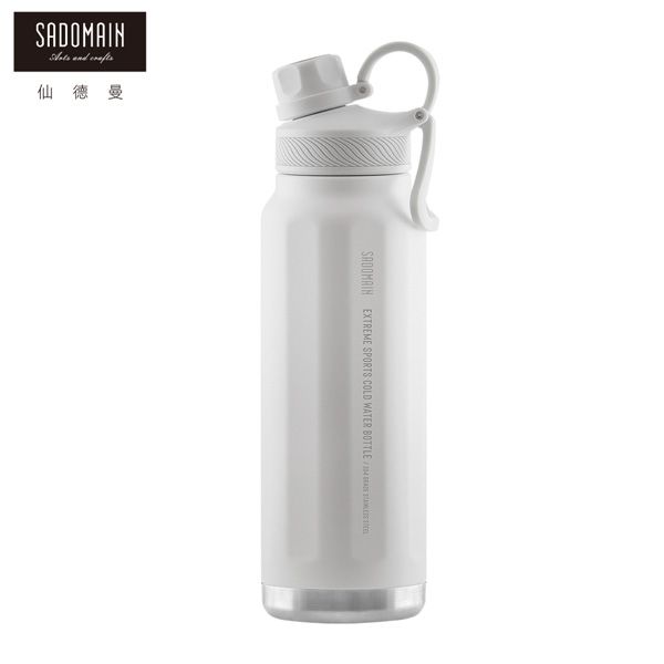 【SADOMAIN 仙德曼】冷飲專用運動直飲保冷/保溫壺950-白色