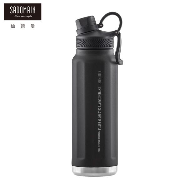 【SADOMAIN 仙德曼】冷飲專用運動直飲保冷/保溫壺950-黑色
