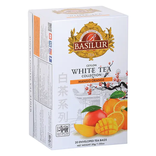 BASILUR芒果柳橙風味茶包/ 白茶