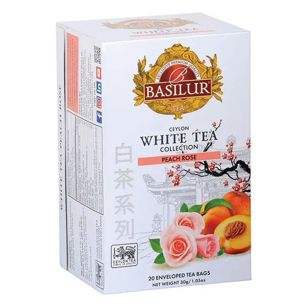 BASILUR水蜜桃玫瑰風味茶包/ 白茶