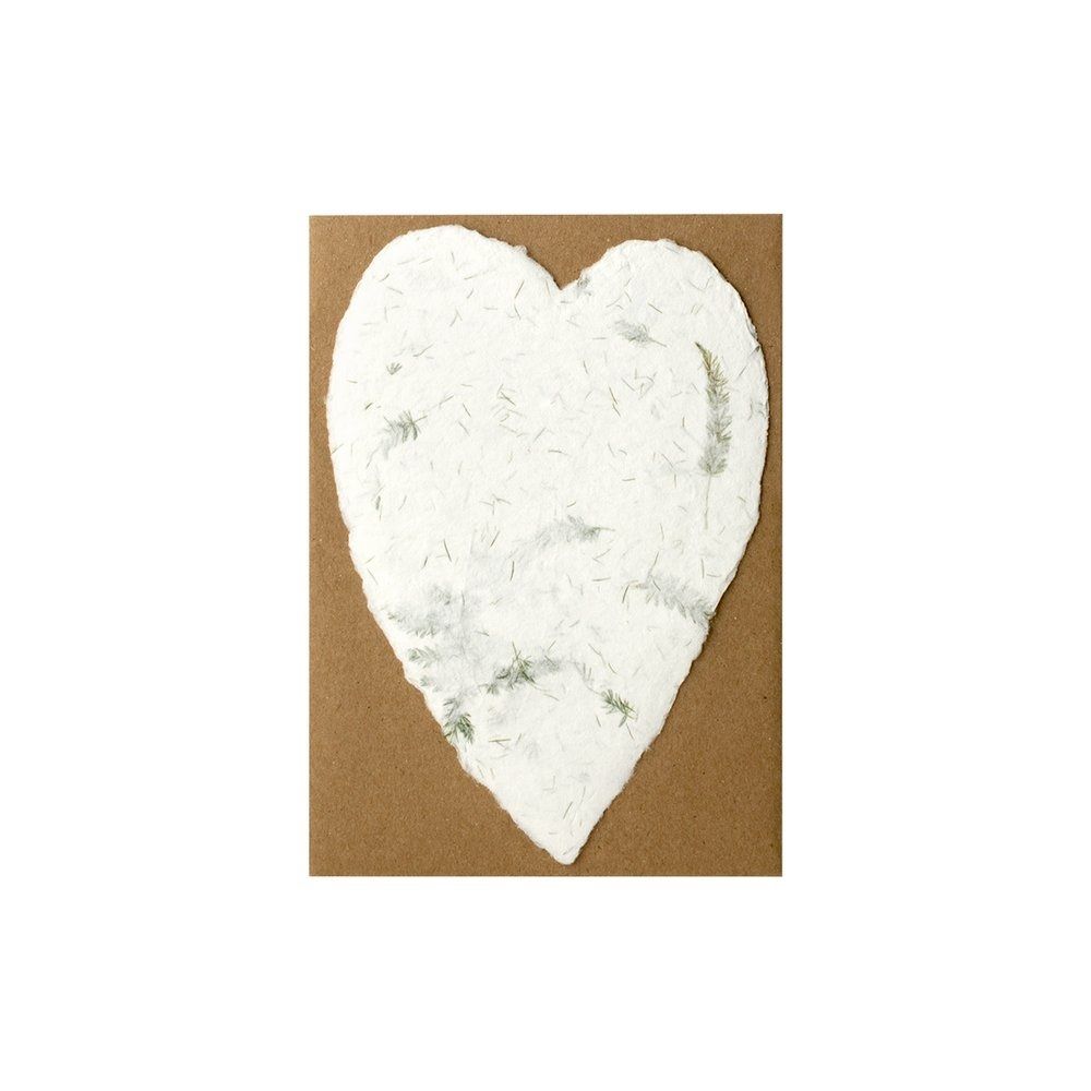 美國OBLATION毛邊卡/ Heart Fern/ 小/ Single Shape