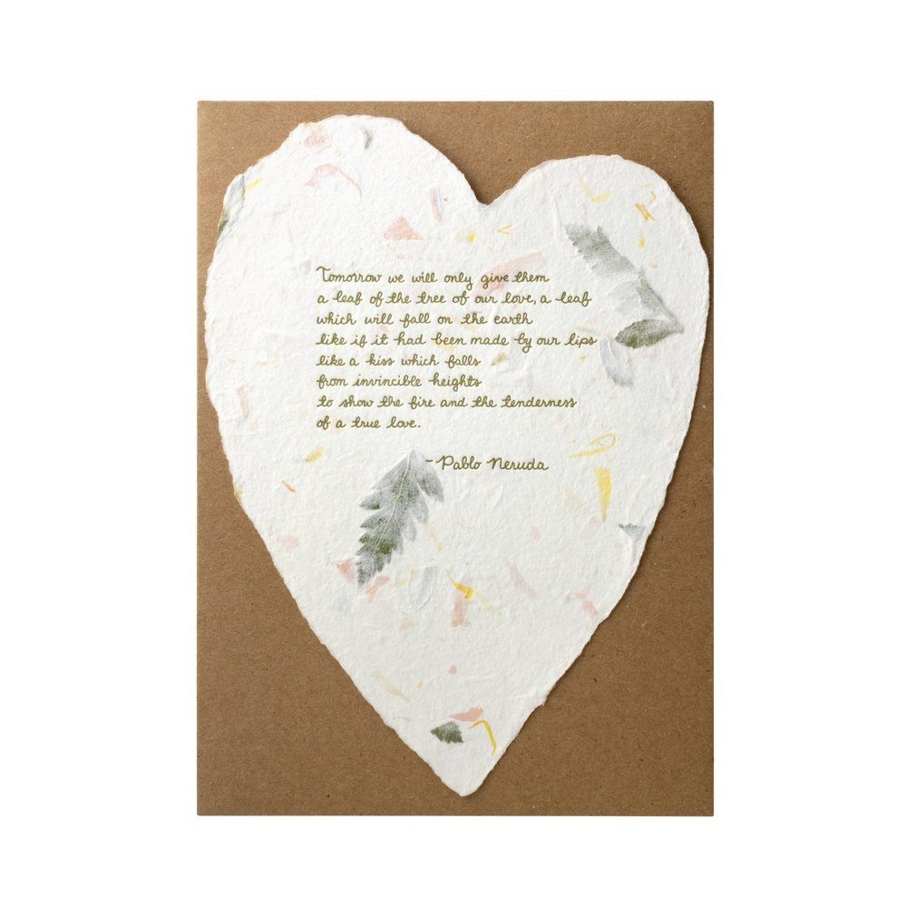 美國OBLATION Floral毛邊詩詞卡/ Neruda