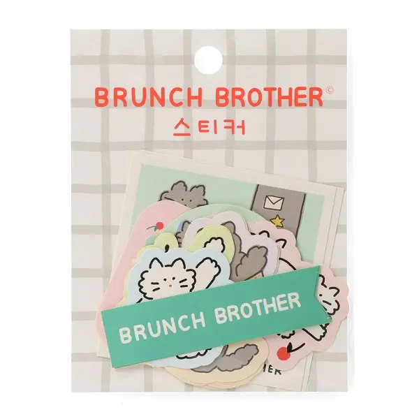 日本 MARK'S Brunch Brother 貼紙包/ 小貓