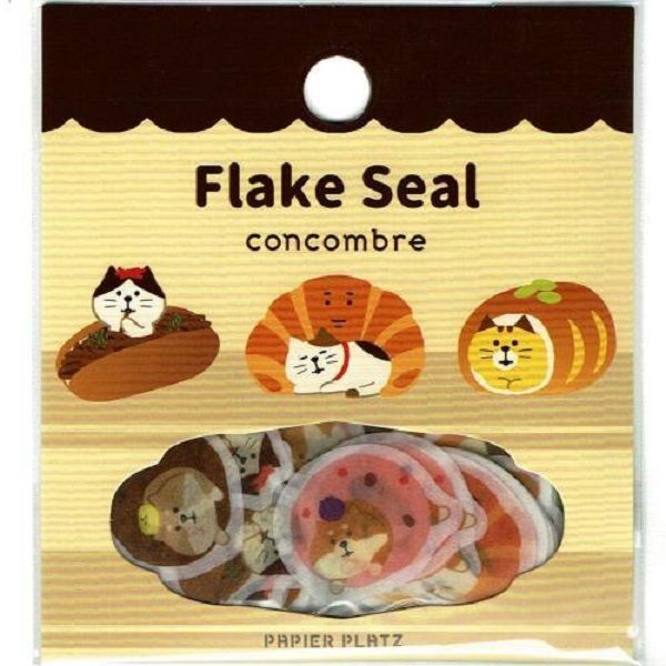 日本 PAPIER PLATZ Concombre 貼紙包/ 麵包