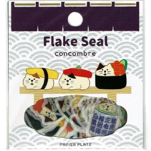 日本 PAPIER PLATZ Concombre 貼紙包/ 壽司