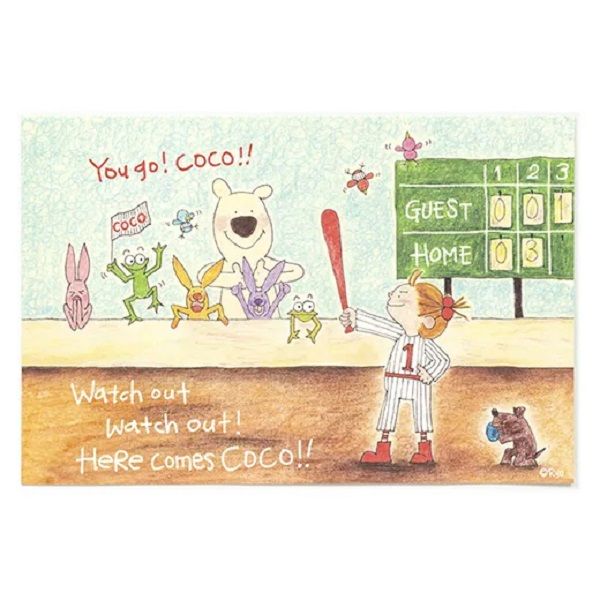 日本 Greeting Life 明信片/ Coco/ 棒球