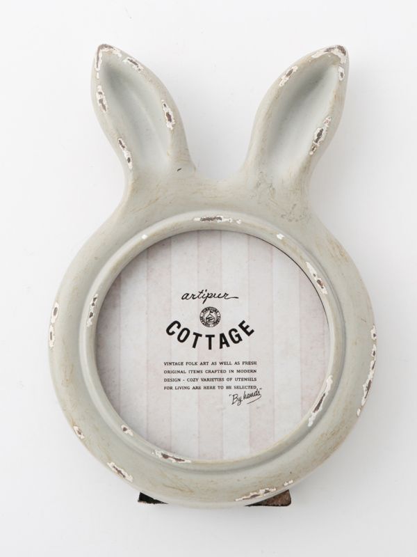 日本 artipur COTTAGE Rabbit 仿古桌掛相框/ Grey