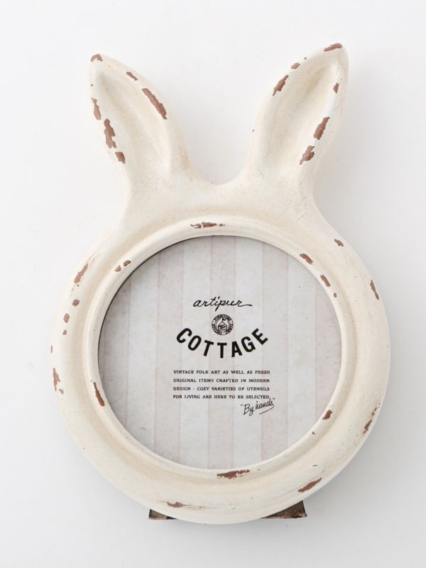 日本 artipur COTTAGE Rabbit 仿古桌掛相框/ White