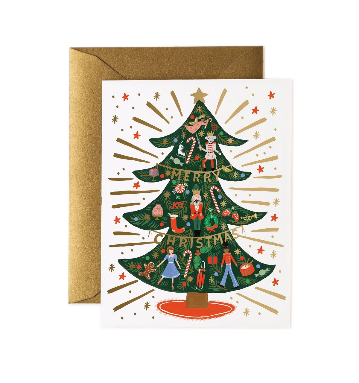 美國 RIFLE PAPER 聖誕卡/ Nutcracker Tree