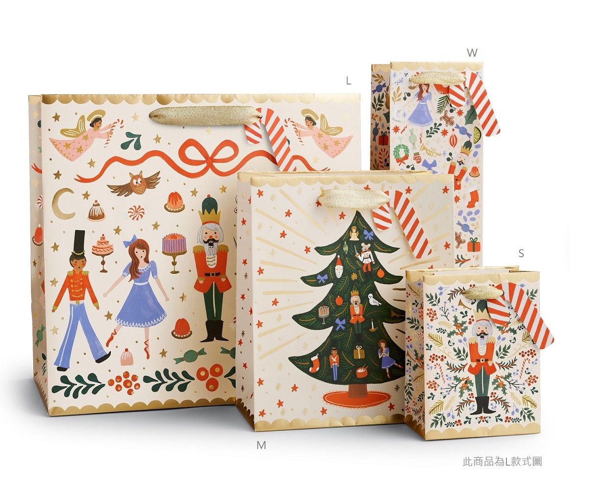 美國 RIFLE PAPER 包裝提袋/ Holiday/ L/ Nutcracker Sweets