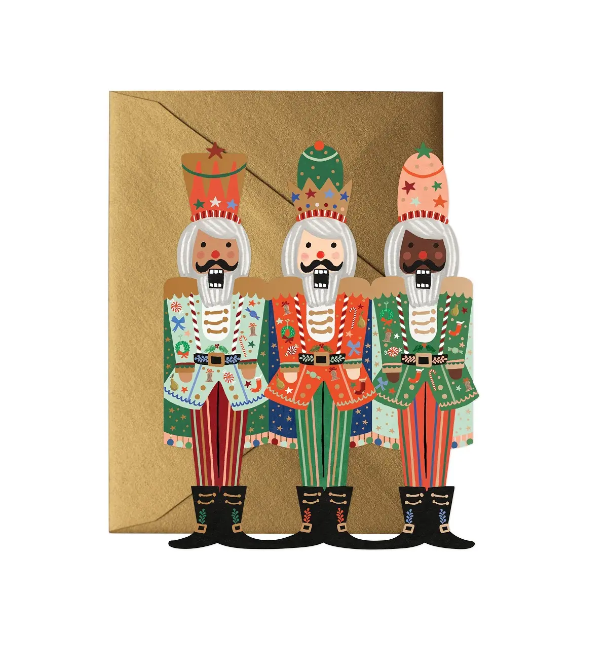 美國 RIFLE PAPER 聖誕卡/ Nutcracker Bricade