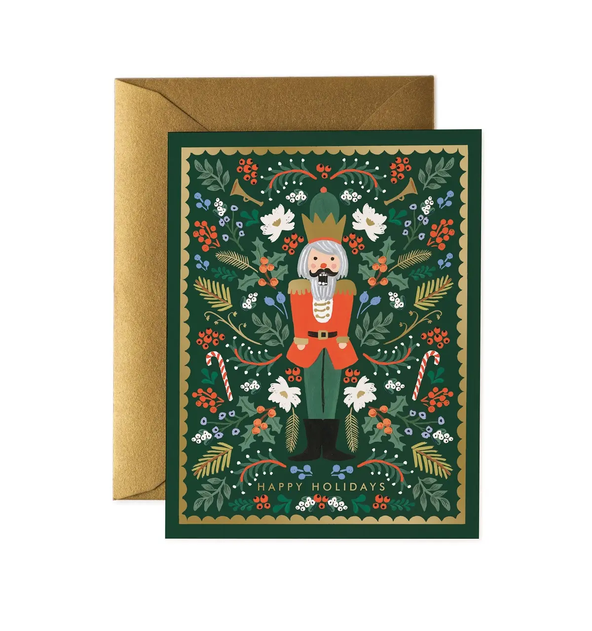 美國 RIFLE PAPER 聖誕卡/ Evergreen Nutcracker