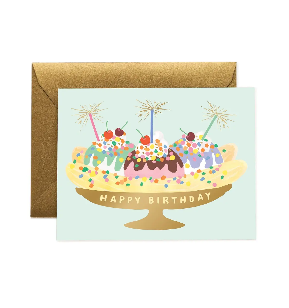 美國 RIFLE PAPER 生日卡/ Banana Split Birthday