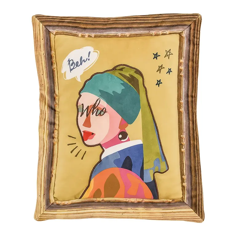 日本 LIVHEART Art 名畫抱枕/ Girl with a Pearl Earring