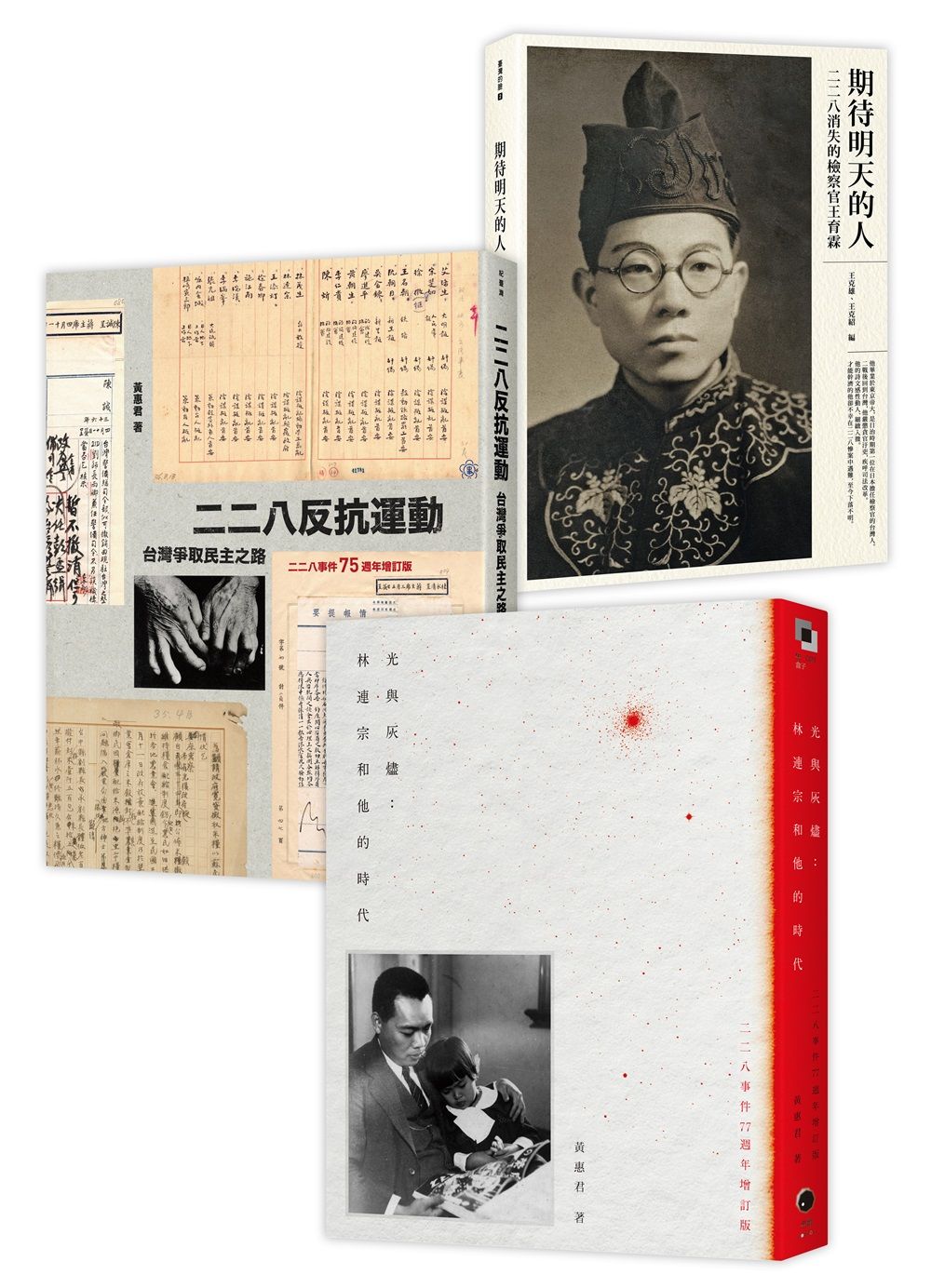 二二八民主群像套書: 二二八反抗運動+光與灰燼+期待明天的人 (3冊合售)