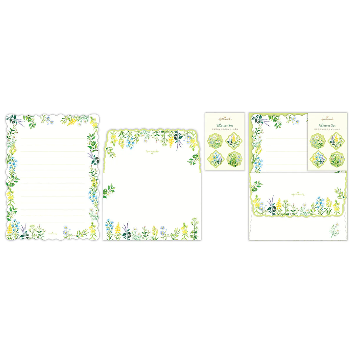 美國 Hallmark 信封信紙組/ 綠花園