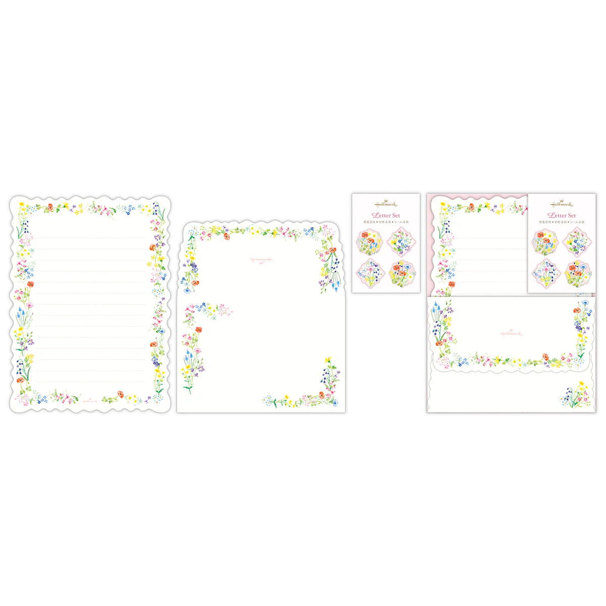 美國 Hallmark 信封信紙組/ 淡粉花