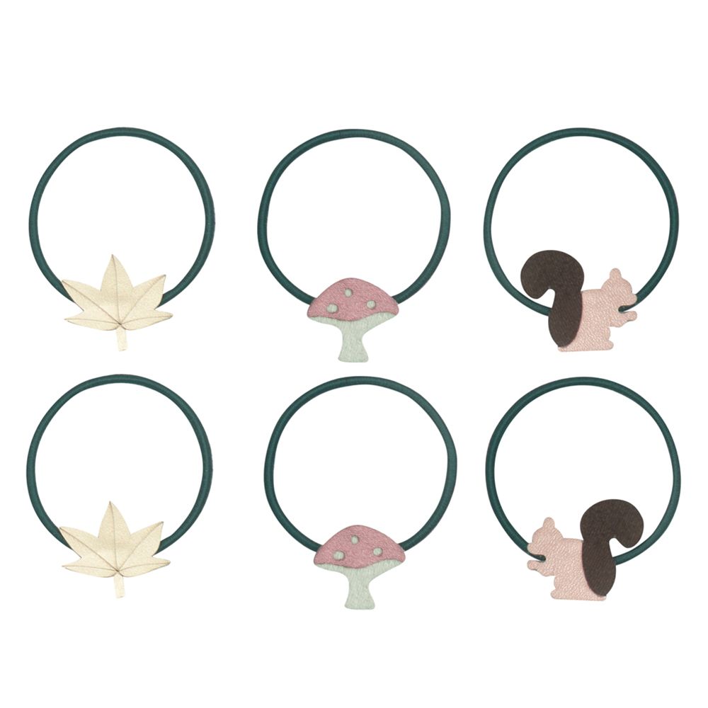 Mimi & Lula AW23冬日栗子/ 林地動物髮束/ 6入