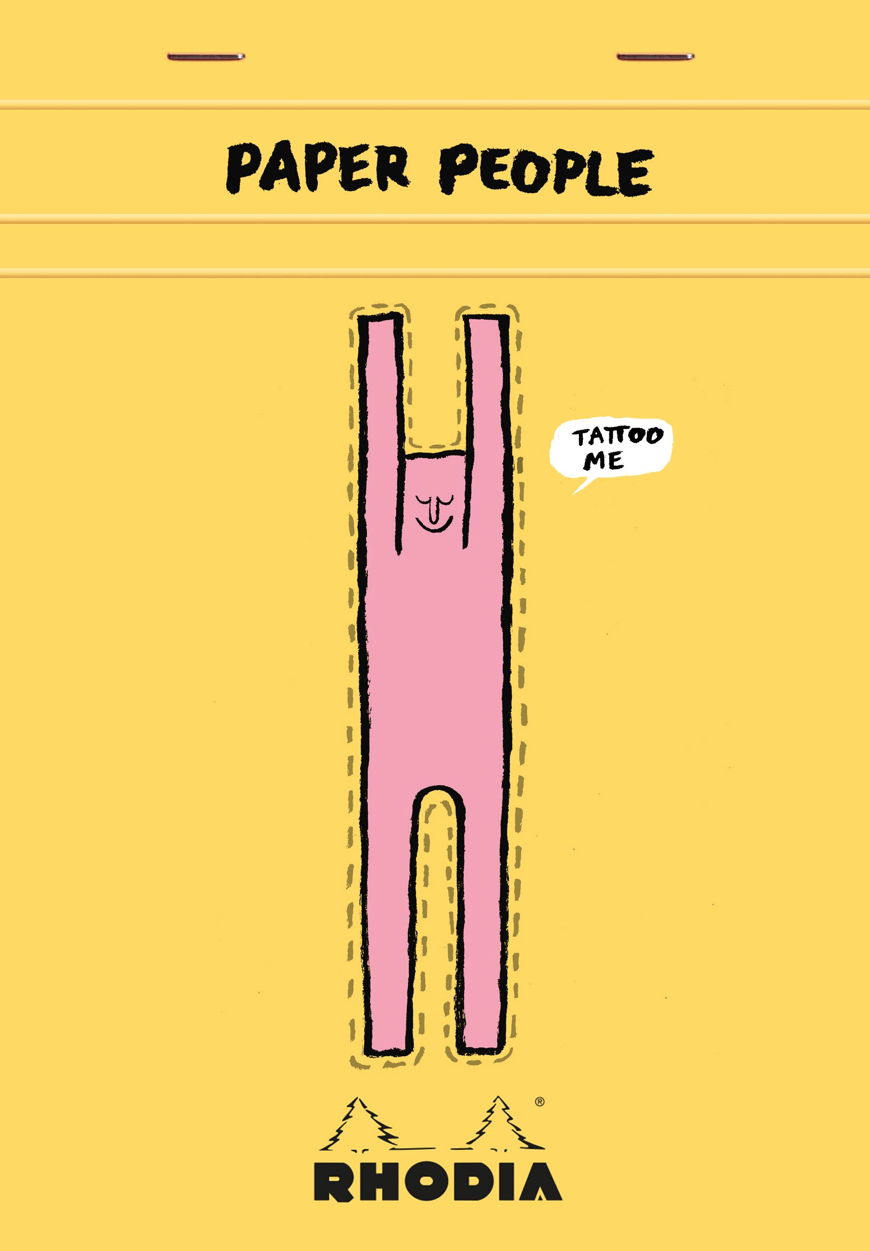 法國RHODIA x Jean Jullien 上掀式騎馬釘方眼筆記本/ N°16/ A5/ Squared