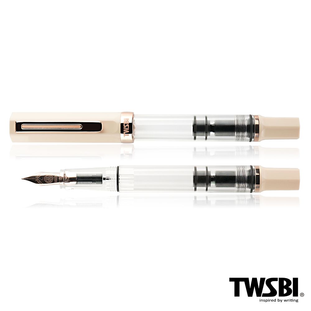 TWSBI ECO活塞上墨鋼筆/ 奶油黃&玫瑰金/ F