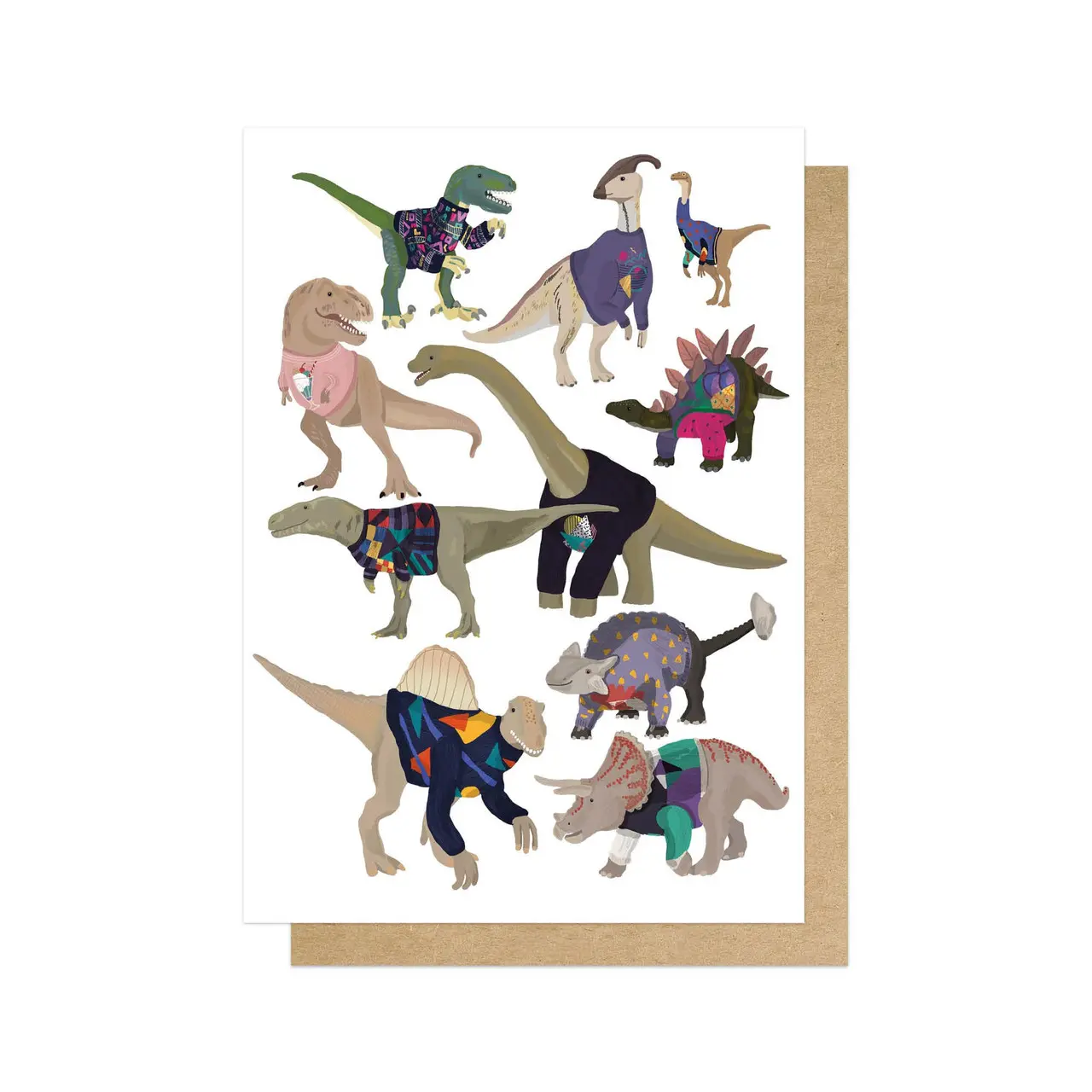 英國EAST END PRINTS 萬用卡/ Hanna Melin/ Dinosaurs in 80s Jumpers