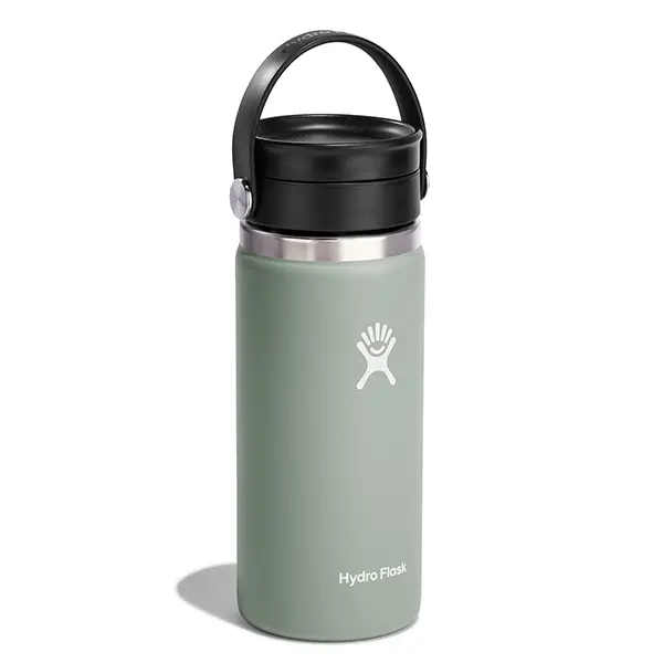 Hydro Flask 16oz旋轉咖啡蓋保溫鋼瓶/ 灰綠