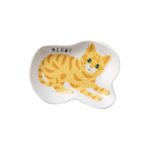 小倉陶器 Meow Meow 貓咪皿/ Tabby Cat Misha