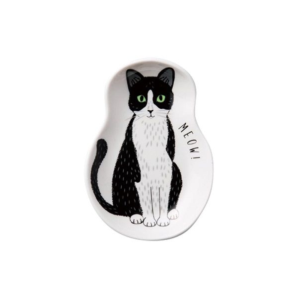 小倉陶器 Meow Meow 貓咪皿/ Tuxedo Cat Robin