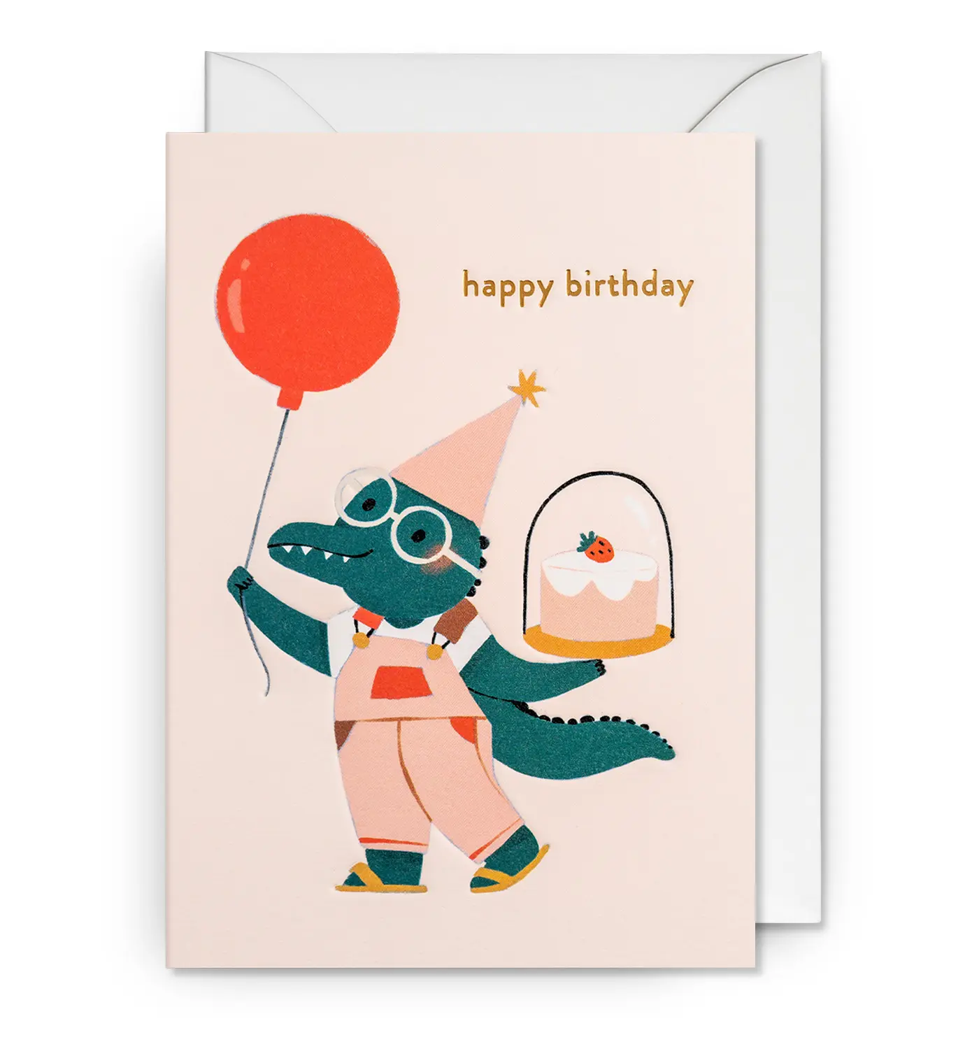 英國 LAGOM DESIGN 生日卡/ Elena Comte/ Happy Birthday Crocodile