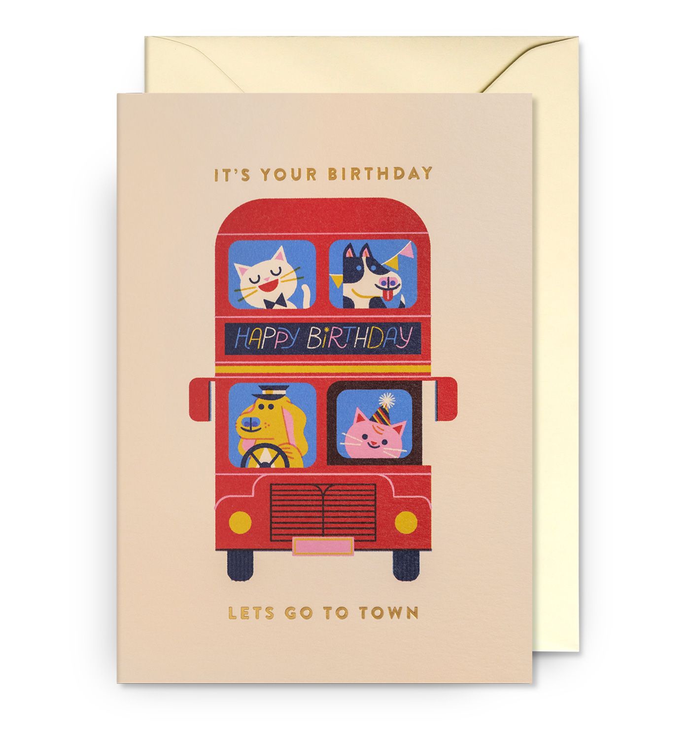 英國 LAGOM DESIGN 生日卡/ Lydia Nichols/ It's Your Birthday Let's Go to Town