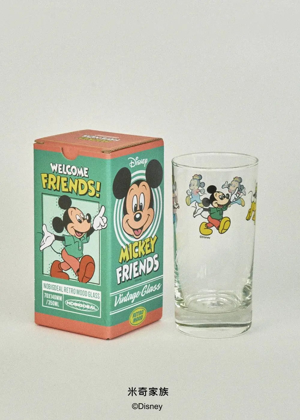 Nobigdeal復古玻璃杯/ 米奇家族