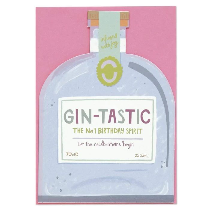 英國 RASPBERRY BLOSSOM 生日卡/ Gin-tastic