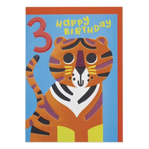 英國 RASPBERRY BLOSSOM 生日卡/ Zoopa Doopa/ 3 Happy Birthday
