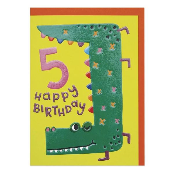 英國 RASPBERRY BLOSSOM 生日卡/ Zoopa Doopa/ 5 Happy Birthday