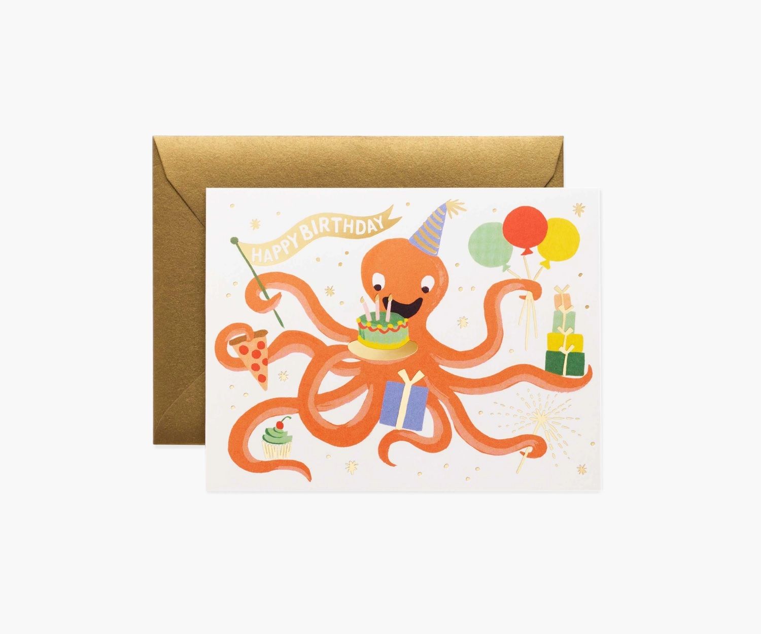 美國 RIFLE PAPER 生日卡/ Octopus Birthday