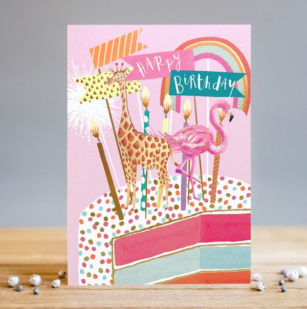 LOUISE TILER生日卡/ Birthday Animal Cake/ 可愛動物生日蛋糕