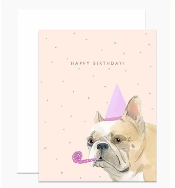 DEAR HANCOCK生日卡/ Frenchie Birthday/ 法鬥生日帽