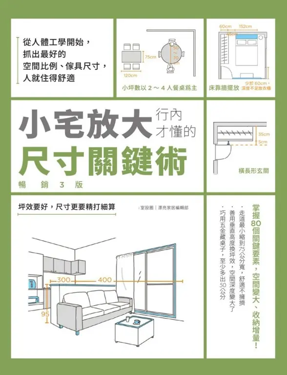 小宅放大！行內才懂的尺寸關鍵術【暢銷3版】：從人體工學開始，抓出最好的空間比例、傢具尺寸，人就住得舒適 (電子書)