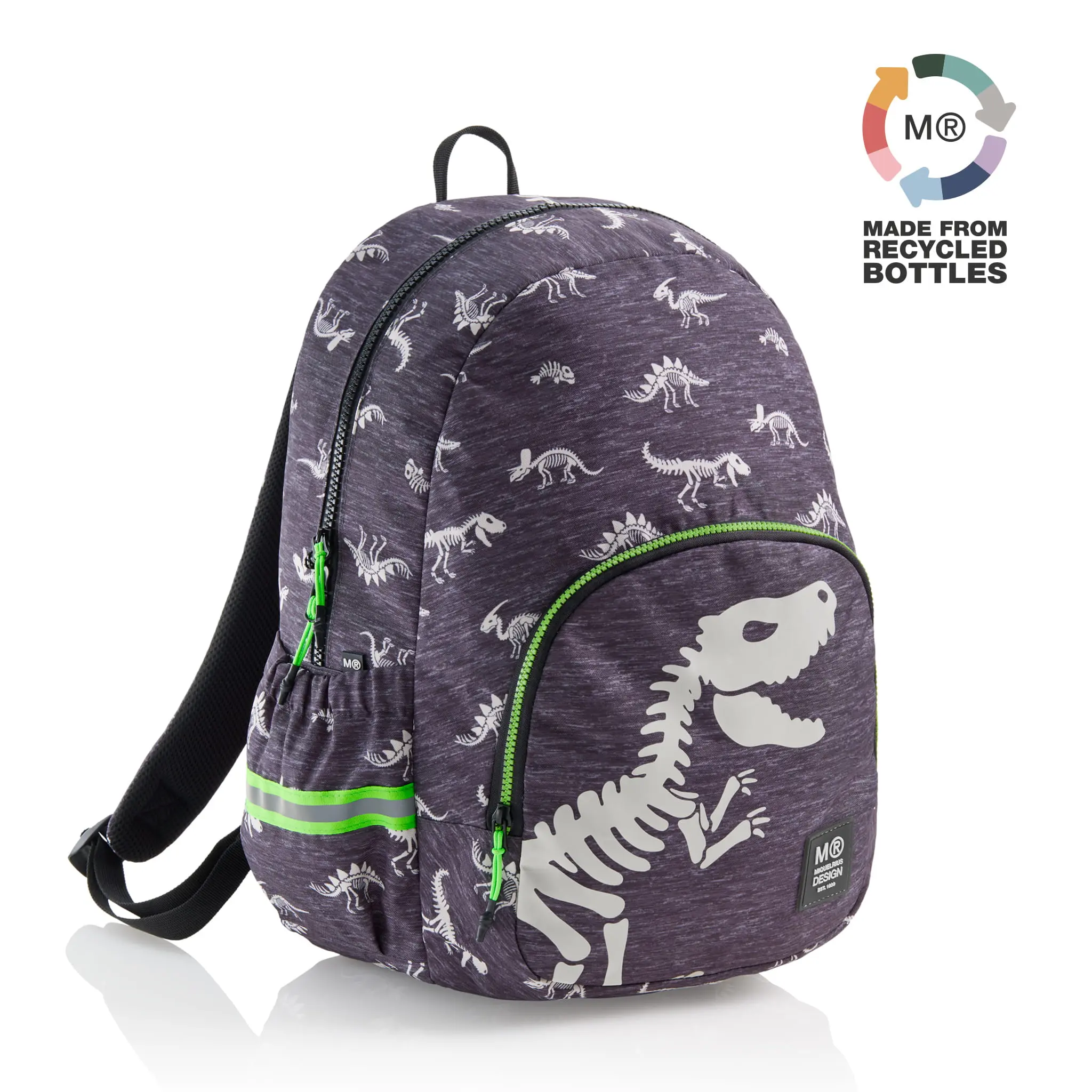 夜光恐龍保護寶貝➤西班牙MIQUELRIUS 兒童後背包/ Double Roma/ T-Rex & Co/ 24L