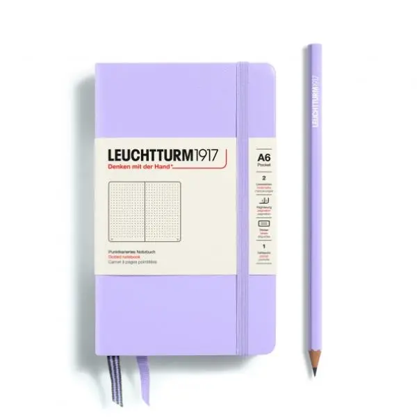 德國 LEUCHTTURM1917 硬殼筆記本/ A6/ 紫/ 方點